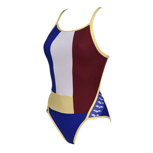 New Sleeveless Casual Wholesale Men's Plaid Front Custom Colors & Logo Swimwear Spandex/Polyester Breathable One Piece Bodysuits - Product Image 2