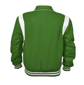 High Quality Wool Varsity Jacket With Stand Collar Premium Custom OEM All Seasons <b>Warm</b> Outerwear Wholesale 2025 - Product Image 2