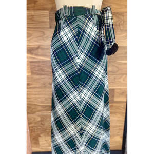 กระโปรงวินเทจยุค 60 สำหรับผู้หญิง ไซส์ XS สีเขียว สีน้ำเงิน สีดำ ลายสก็อต ผ้าขนสัตว์ กระโปรงยาวแบบมีเข็มขัด สำหรับสาวๆ ปี 2026 - Product Image 5