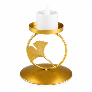 Copper-Toned Metal <b>Tealight</b> <b>Holder</b> With Geometric Diamond Texture Modern Decorative Votive Candle Jar For Festive Gifting - Product Image 3