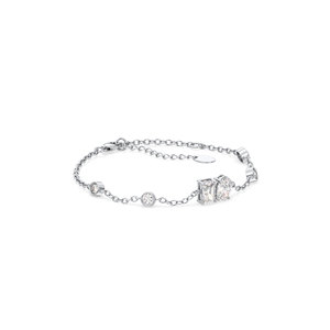 REYES Fine Jewelry Classic 925 Sterling <b>Silver</b> GRA Certified Moissanite Link Chain <b>Bracelets</b> Wedding Gift Jewellery for Women - Product Image 2