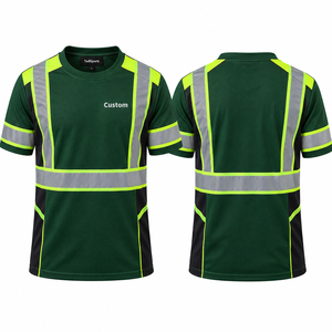 Camiseta de Trabajo Reflectante de Alta Visibilidad TwillSports para Hombre, Poliéster Transpirable de Secado Rápido, Logotipo Personalizado, Servicio OEM - Product Image 1