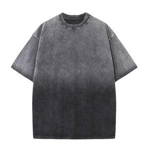 T-shirts pour hommes en coton peigné 100% respirant, coupe ample, imprimés sur mesure, prix de gros, fabrication originale, aspect soyeux - Product Image 5