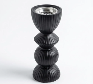 Modern <b>Matte</b> Black Finish Bakhoor Incense Holder <b>Table</b> Top Elegance Eco-Friendly Mubkhar for Home Oud Fragrances at Cheap Price - Product Image 2