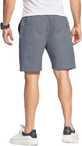 High Quality 100% Cotton <b>Mens</b> <b>Shorts</b> Soft Canvas Fabric Relaxed Fit <b>Lounge</b> Sports Running Comfortable Breathable Quick Dry Front - Product Image 4