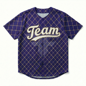 Maillots de baseball cousus en tissu mesh robuste, coupe unisexe, manches courtes, respirants - Product Image 1