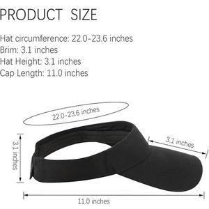 Pare-soleil d'été réglable pour les femmes Fashion Summer New Design Wide Brim Blank Outdoor Riding Beach UV Sun Visor - Product Image 3