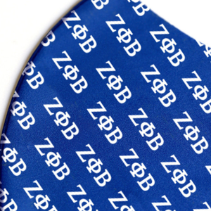 Masque facial 3D respirant Zeta Phi Beta pour l'été, bleu royal, imprimé avec des lettres grecques, léger, réutilisable, en mélange de coton - Product Image 5