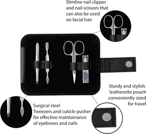 Factory Price Japanese Steel <b>Nail</b> Caring Pedicure Kits Premium <b>Nail</b> Grooming Manicure Set with Leather Case - Product Image 2