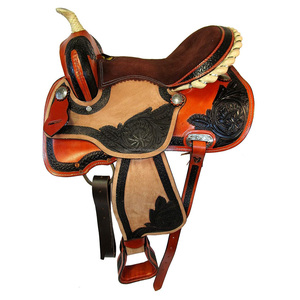 Sillín de cuero genuino hecho a mano Western Pleasure Riding Horse hecho de cuero de roble Herman para montar disponible en todos los tamaños - Product Image 2