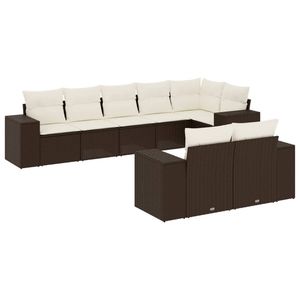 Conjunto de Sofás de Jardín en Color Crema, Blanco y Marrón - Product Image 2