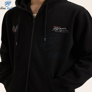 Men Zip Up Hoodie Cotton Fleece Casual Streetwear Full Zip <b>Jacket</b> Custom Logo Comfortable Daily <b>Wear</b> Supplier - Product Image 6