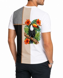T-shirt streetwear de luxe surdimensionné pour homme, logo imprimé personnalisé, coton épais, col uni, impression numérique personnalisée - Product Image 6