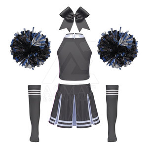 Ensemble d'uniformes de cheerleading personnalisés pour jeunes femmes, haut court et jupe plissée, tenue de danse pour compétition, kit d'équipe - Product Image 6