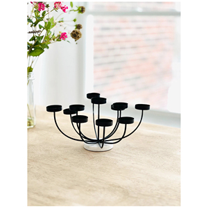 Artisan Craft Iron Candle Holder <b>Rustic</b> Black Candle Holder Unique Iron Candle Stand for Decorative Candle Display and Gifting - Product Image 4