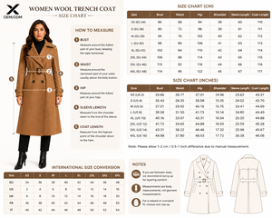 X Custom OEM ODM Women's <b>Waterproof</b> Wool Trench <b>Coat</b> | Premium Spring/Fall Long <b>Coat</b> | Wool Blend Belted Overcoat From Pakistan - Product Image 6