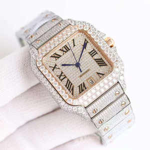 Luxury Mechanical Moissanite <b>Watch</b> Diamond Tester Iced Out <b>Watch</b> Men Stainless Steel Bezel Rapper <b>Watch</b> Vvs Diamond - Product Image 1
