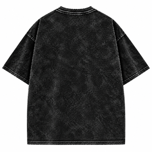 T-shirts personnalisés brodés effet vieilli, délavés à l'acide, effet soleil, 100% coton, luxe, lavés, coupe oversize, séchage rapide, respirants, pour hommes - Product Image 2