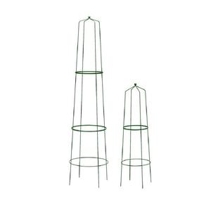 Obelisco de hierro ligero para plantas de jardín, soporte para plantas trepadoras, juego de 2 estacas de soporte conectables, ¡muy vendido! - Product Image 5