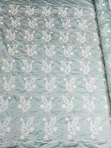 Tela de Encaje Bordado de Alta Calidad, Elegante Tela de Malla Estampada con Jacquard Floral para Vestidos de Novia y Decoración de Prendas - Product Image 2