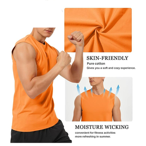 Nouveau style débardeur de sport décontracté à séchage rapide pour hommes, vente en gros, entraînement athlétique, respirant, sans manches, sous-vêtements - Product Image 6