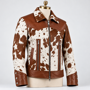 Chaqueta de Cuero Vacuno Estilo Vintage para Hombre, Precio al por Mayor, Material Duradero, Chaqueta de Cuero Vacuno Informal, Lisa y Resistente al Viento - Product Image 4