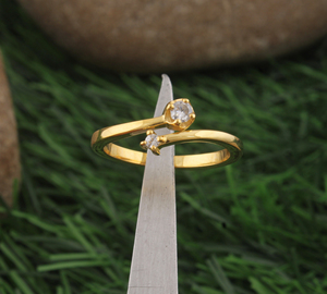 Eternity Wedding Band Glamorous Party Wear <b>Finger</b> <b>Ring</b> Premium Quality Gold Plated Fashion Accessories Alibaba Wholesale - Product Image 4