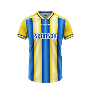 Ensemble de maillots de football respirants sans coutures, personnalisables par sublimation, anti-transpiration, séchage rapide, extensibles dans quatre directions, vente en gros OEM/ODM - Product Image 3