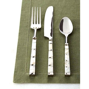 Juego de cubiertos reutilizables de lujo, colección de utensilios de cocina, entrega rápida, cuchillo de cena de acero inoxidable para hotel, tenedor, cubertería de plata - Product Image 3