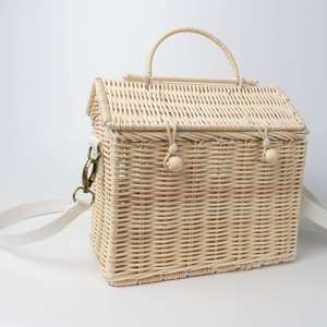 Adorables bolsos de mimbre con forma de casa para niños, al mejor precio, cestas con forma de casa para niños - Product Image 3