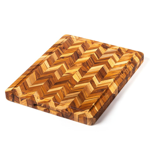 Planche à découper vintage en bois d'acacia massif, planche de cuisine en bois, finition naturelle, design à rayures, au meilleur prix - Product Image 3