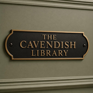 <b>Personalised</b> Custom Brass Name <b>Plaque</b> The Lancaster Door Sign Engraved Brass Nameplate Elegant Personalized House Door <b>Plaque</b> - Product Image 3