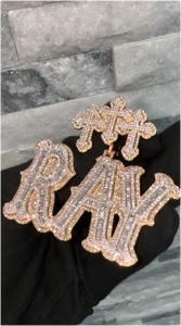 Collar con Colgante de Letra del Alfabeto Hip Hop Personalizado CONCEPTION, con Piedras de Moissanita y Diamantes Brillantes - Product Image 5