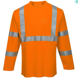 Camiseta Polo de Alta Visibilidad Naranja y Negra, Uniforme de Seguridad, Ropa de Trabajo de Secado Rápido, Reflectante, con Bolsillo para Bolígrafo en el Lado Izquierdo - Product Image 2