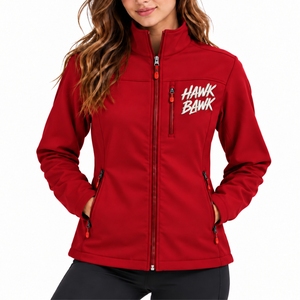 <b>Women</b>’s Softshell Full Zip <b>Jacket</b> Regular Fit Adjustable Hood Fit Clean Modern Style <b>Lightweight</b> Outdoor Comfort Fit Softshell - Product Image 1