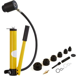 Kit Foratrice Idraulica per Condotti in Rame da 10 Tonnellate, Set di 6 Pezzi per Fori da 1/2" a 2", Kit Utensili KO, Perforatrice per Lamiere Metalliche - Product Image 1