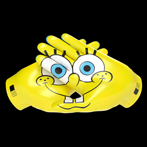 Custom XORTS Pink American Football Receiver Gloves Breathable Silicone <b>Hook</b> Loop Closure Cartoon Face Outdoor Sticky Grip - Product Image 6