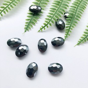 Offre Spéciale : Pierre Ornementale pour la Fabrication de Bijoux – Pierre Précieuse Naturelle Hématite Ovale Brute à Taille Brillante - Product Image 2