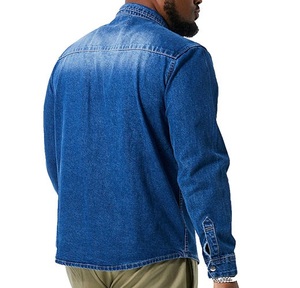 Chemise en jean pour homme de qualité supérieure, design unique, manches longues, chemise en jean tendance, chemise en jean de bureau respirante - Product Image 6