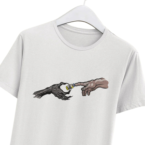 T-shirt personnalisé brodé, motif mains artistiques, coupe oversize unisexe, streetwear, coton de haute qualité, mode décontractée, usine OEM ODM - Product Image 3