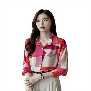 Chemise d'hiver Kingsa Textile de luxe pour hommes coréens, design 2-en-1 écologique en Spandex/Polyester - Product Image 2