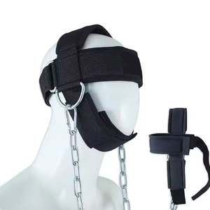 Arnés de cabeza para entrenamiento de cuello con almohadilla suave y correa de ajuste fácil para levantamiento de pesas, equipo de gimnasio para entrenamiento de fuerza, para uso diario - Product Image 1