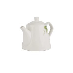 Juego de Tetera de Cerámica de 680 ml con 6 Tazas y Platos, Diseño de Hojas, Juego de Té de Porcelana para Hotel, Regalo, Hogar - Product Image 4