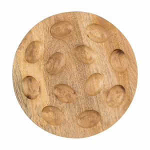 Bandeja de madera hecha a mano para huevos rellenos, estilo rústico, para desayuno, venta al por mayor - Product Image 5