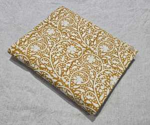 Tela india estampada a mano, tela de algodón estampada a mano, tela hecha a mano para vestidos, proveedor mayorista de tela de algodón - Product Image 2