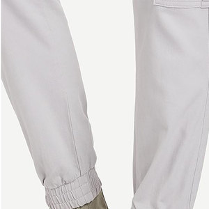 Pantalon de jogging cargo gris clair pour homme, taille mi-haute, cordon de serrage, plusieurs poches, décontracté, automne, épais, écologique - Product Image 4