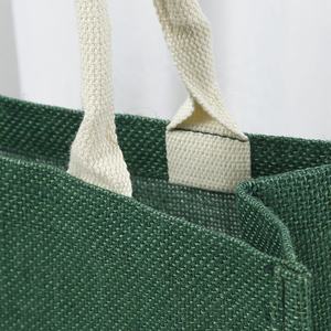 Bolsa de Mano de Yute de Fibra Verde Biodegradable, Bolsa de Compras Ecológica Natural para Uso en Supermercados - Product Image 4