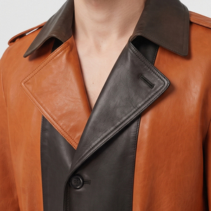 <b>Men's</b> Overcoat Belted Leather Jacket <b>Mens</b> Office Wear Leather Trench <b>Coat</b> Boys <b>Long</b> Sleeve PU Leather <b>Long</b> <b>Coat</b> - Product Image 4