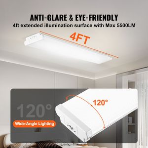 Lampada LED Avvolgibile per Negozi 4FT 50W 5500LM, Confezione da 4, 6500K Luce Diurna, Plafoniere per Cucina - Product Image 2