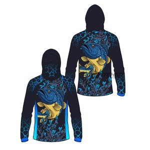 Camisetas de Pesca con Capucha, Producción en Masa, Transpirables, Impermeables, Protección UV, Secado Rápido, UPF 50+, Pesca Deportiva - Product Image 4